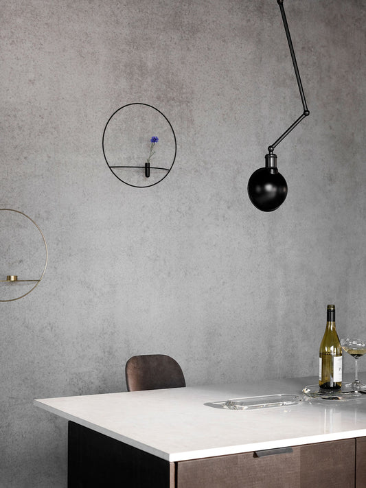 Adjustable Wall and Ceiling Lamp – Sculptural Design in Black-Bronze, LED Compatible, 30cm x 30cm x 10cm 2