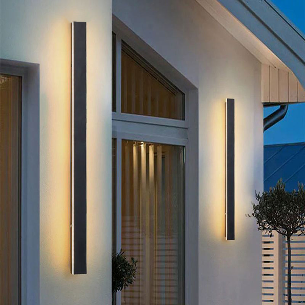 Sleek Black LED Outdoor Wall Lamp with IP65 Rating for Garden and Corridor – Dimmable and Waterproof Lighting Solution 11