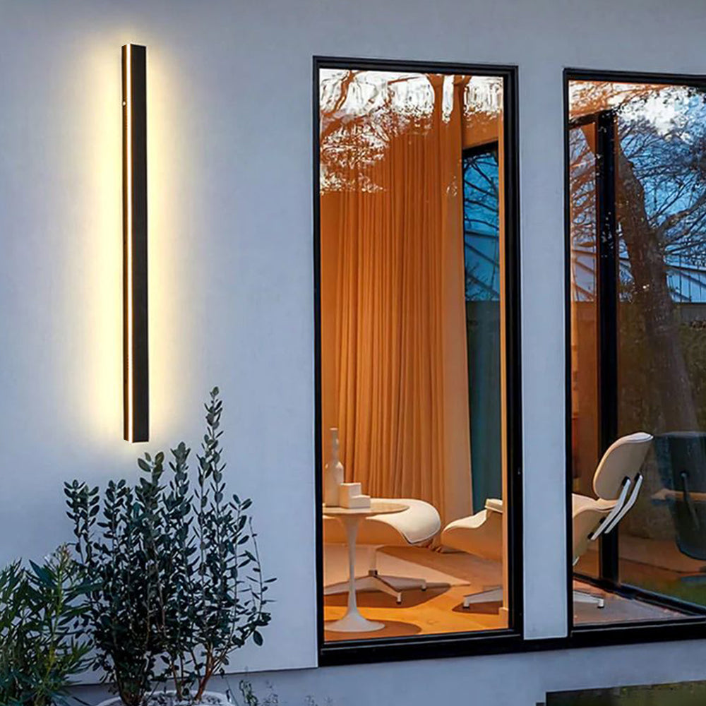 Sleek Black LED Outdoor Wall Lamp with IP65 Rating for Garden and Corridor – Dimmable and Waterproof Lighting Solution 16