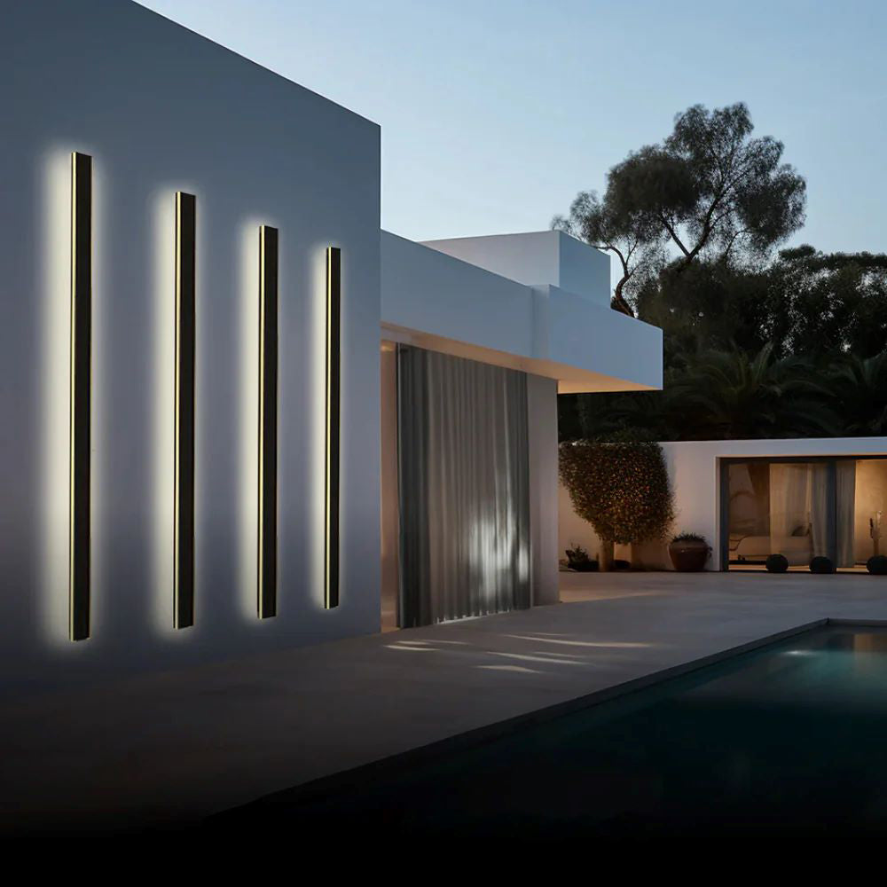 Sleek Black LED Outdoor Wall Lamp with IP65 Rating for Garden and Corridor – Dimmable and Waterproof Lighting Solution 22