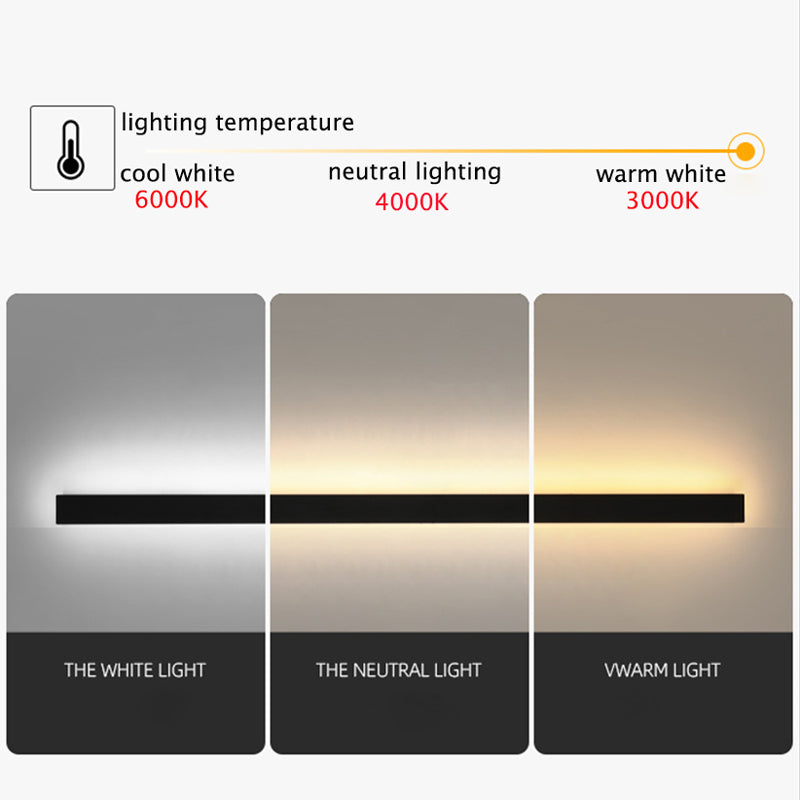 Sleek Black LED Outdoor Wall Lamp with IP65 Rating for Garden and Corridor – Dimmable and Waterproof Lighting Solution 8