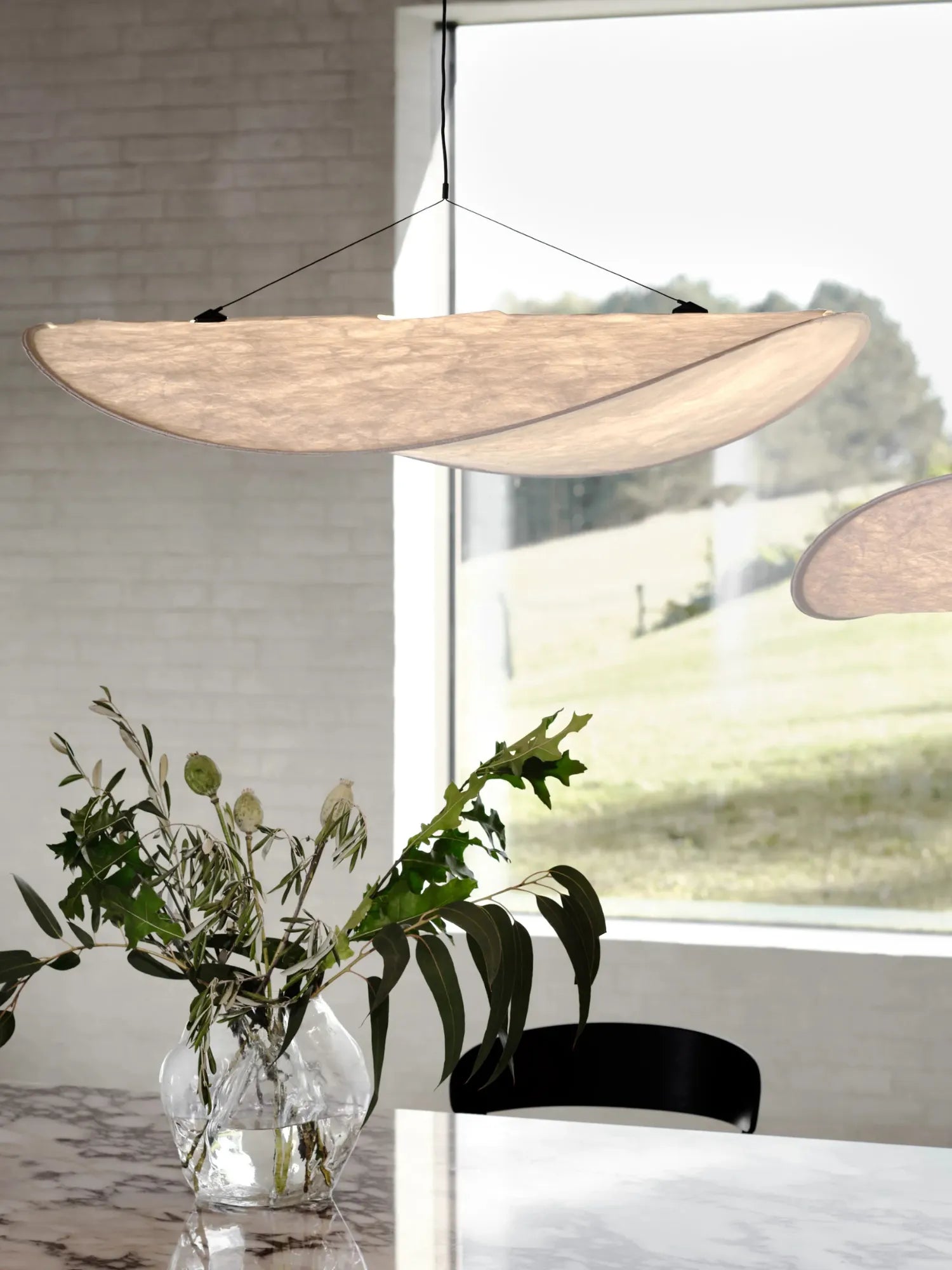 Minimalist Pendant Lamp with Dimmable LED – Recyclable Tyvek Shade, Available in Ø 55, 70, 90, 120 cm 3