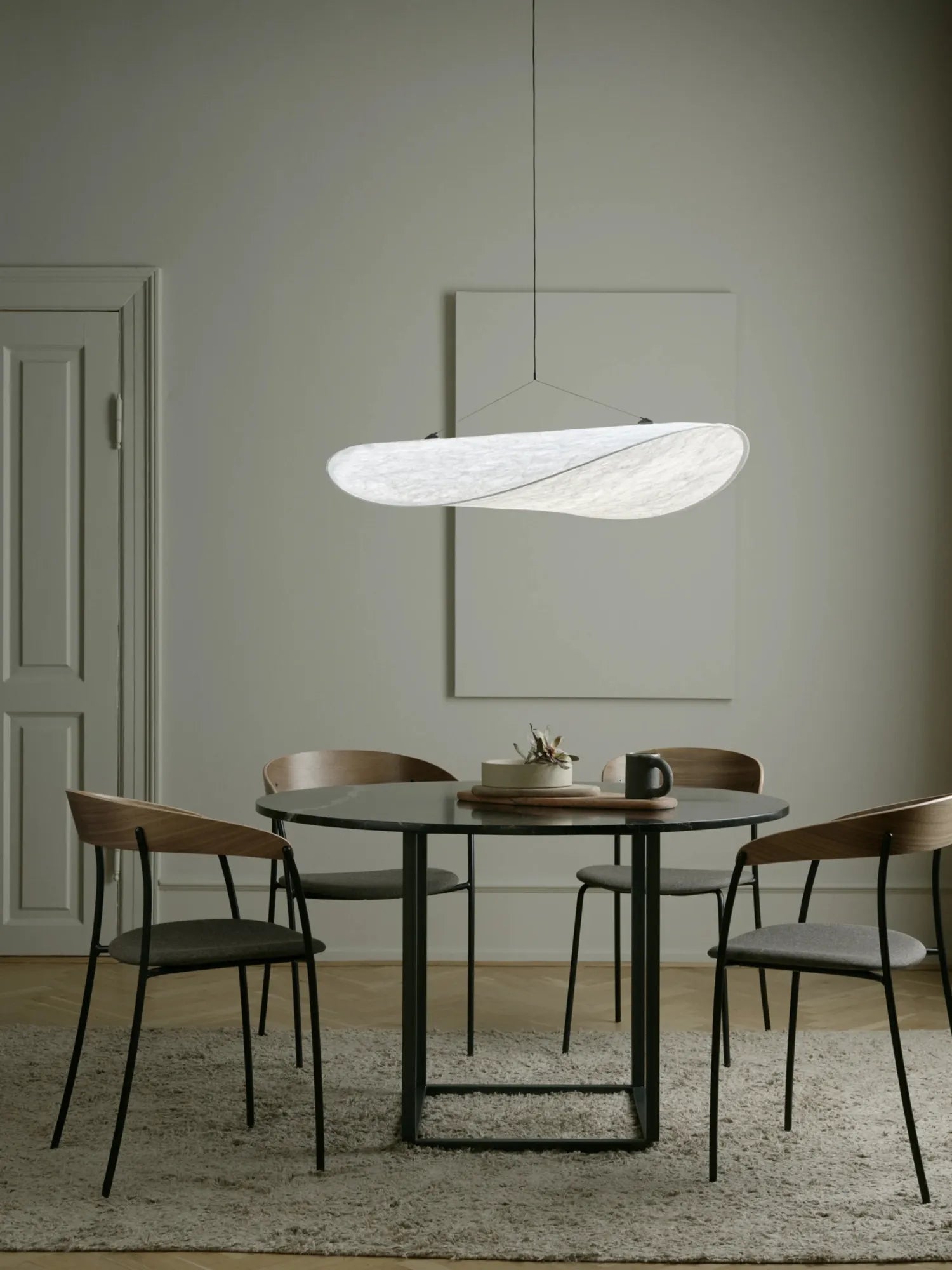 Minimalist Pendant Lamp with Dimmable LED – Recyclable Tyvek Shade, Available in Ø 55, 70, 90, 120 cm 6