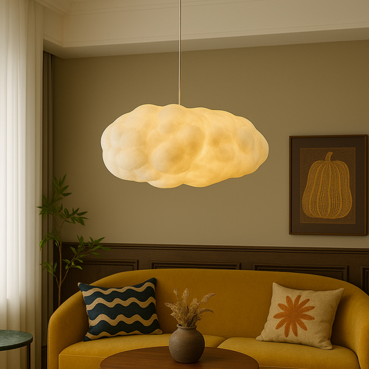 Modern Cloud Pendant Light – Adjustable Height LED Fixture for Dining Room and Bar – Unique Sculptural Design, Warm Glow 0