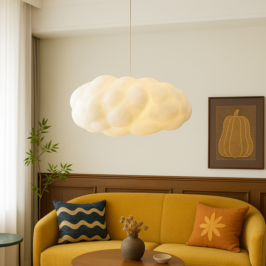 Modern Cloud Pendant Light – Adjustable Height LED Fixture for Dining Room and Bar – Unique Sculptural Design, Warm Glow 1