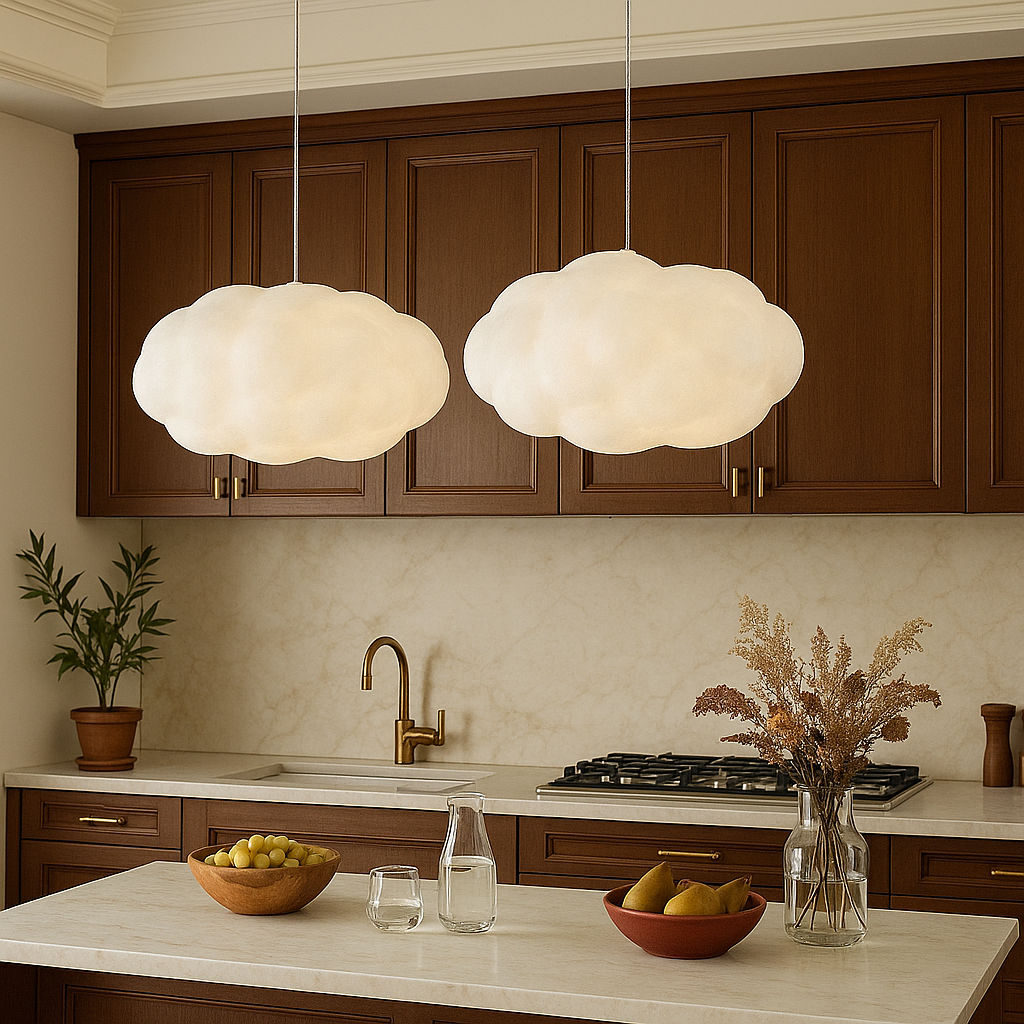 Modern Cloud Pendant Light – Adjustable Height LED Fixture for Dining Room and Bar – Unique Sculptural Design, Warm Glow 7