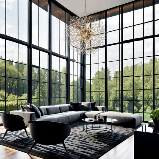 Oversized Sputnik Firework Chandelier – Brass Finish, Adjustable Chain, 20 G9 Bulbs, Modern Design for Living Room or Bedroom 0