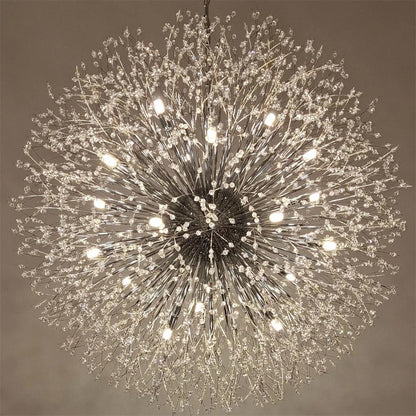 Oversized Sputnik Firework Chandelier – Brass Finish, Adjustable Chain, 20 G9 Bulbs, Modern Design for Living Room or Bedroom 4