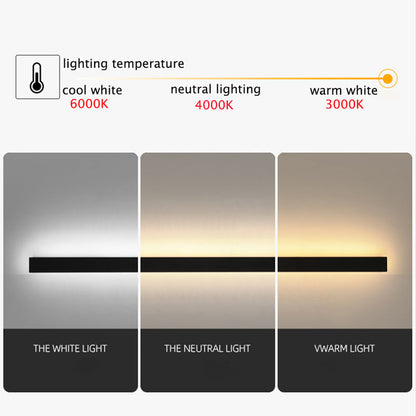 Sleek Black LED Outdoor Wall Lamp with IP65 Rating for Garden and Corridor – Dimmable and Waterproof Lighting Solution 8